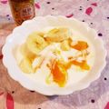 Richland☆Y's cooksnap of when they made フルーツヨーグルト☆★蜂蜜掛け.