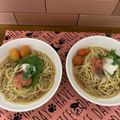 ぽーみゅー's cooksnap of when they made めっさ美味しい和風明太子おろしスープスパ.