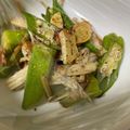 anemonenan's cooksnap of when they made えのきとオクラ、ベーコンのにんにく炒め.