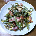 とんがり777's cooksnap of when they made やみつき！！ささげとベーコンの卵炒め♪.