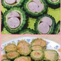 AZ（・▴・）'s cooksnap of when they made ゴーヤと魚肉ソーセージのピカタ.