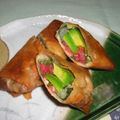 アピオス's cooksnap of when they made アボカドとトマトのサラダ風春巻き.