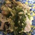 りなゆうと's cooksnap of when they made 豚肉と山東菜の塩麹卵とじ.