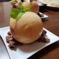 クックLJ2W4Q☆'s cooksnap of when they made 韓国発祥グリークモモ丸ごと桃デザート.