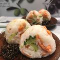 nopimoco's cooksnap of when they made 【鮭おにぎり】with ゴーヤ蜂蜜酢漬け.