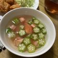 ゆいランラン's cooksnap of when they made オクラとトマトの冷製スープ.
