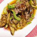 hitomi♪＊'s cooksnap of when they made 茄子とゴーヤ、ひき肉のピリ辛麻婆炒め♡.