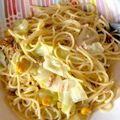 ナチュキチ♪'s cooksnap of when they made ワンポット☆キャベツとツナのパスタ.