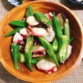 キイロイトリすけ's cooksnap of when they made タコとオクラとパプリカのポン酢マリネ.