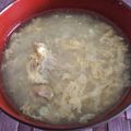 アルカママ's cooksnap of when they made 鶏肉とネギの鶏白湯、中華風雑炊(おじや).
