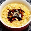nosso's cooksnap of when they made 簡単 卵かけごはん風オートミール！.