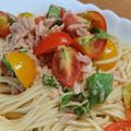 だいたいぶ's cooksnap of when they made トマトとオクラとツナの冷製パスタ.
