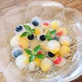 どりまろ's cooksnap of when they made 香港スイーツ　フルーツたくさん九龍球.
