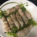 あやこぉ。's cooksnap of when they made 5分で料理！簡単レンジで豆苗豚バラ巻.
