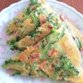 ハニバタ's cooksnap of when they made シャキシャキ＆苦くない！？ゴーヤのお焼き.