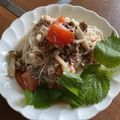 3074Toshi's cooksnap of when they made 簡単。トマトとサバ缶の和えそうめん.