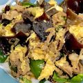 おきむや's cooksnap of when they made 簡単、生キクラゲと豚バラの卵炒め.