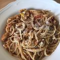 Yokchina's cooksnap of when they made ベーコンエッグのパスタ.