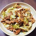 amjkao's cooksnap of when they made ☆豚肉 キャベツ 長ネギゴマ味噌炒め♡.