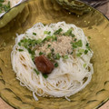 ポメちょん's cooksnap of when they made 白だしで簡単＊梅の冷やがけ素麺.