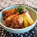 すんずく娘's cooksnap of when they made とり手羽元の甘辛煮.
