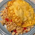 37eeee's cooksnap of when they made 木綿豆腐オムライス.