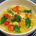 辰夫女子's cooksnap of when they made 意外な組合せ♪三つ葉とトマトの卵スープ♡.