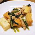 あ～ちゃんさ～ちゃん's cooksnap of when they made ☼◎厚揚げと豚こまと小松菜の味噌炒め.