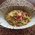 muuquu's cooksnap of when they made キャベツとベーコンのぺペロンチーノ.