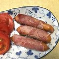 明日の風☆'s cooksnap of when they made ウインナーの生ハム巻き焼き✿.