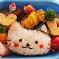 mai78's cooksnap of when they made キャラ弁☆ねこちゃん弁当.