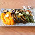 Newチヨコっと♪'s cooksnap of when they made 旨タレで♪かぼちゃピーマンなすの素揚げ.