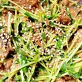 スティッチ、's cooksnap of when they made 5分で完成！鯖味噌缶と豆苗のレンチン和え.