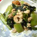ドゥナ's cooksnap of when they made 小松菜と鶏ひき肉の炒め煮.