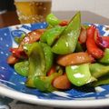 ダイナマイト漆黒's cooksnap of when they made 大量消費にピーマンと赤ソーセージの炒め物.
