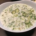 そのうち老々's cooksnap of when they made オクラのスープ◇牛乳ポタージュミキサー無.