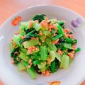 ☆３匹の子ぶた☆'s cooksnap of when they made 小松菜と鮭フレークの胡麻和え.