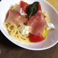 さやももママ's cooksnap of when they made トマトと生ハムの冷製パスタ.