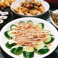 あゆまんま♪'s cooksnap of when they made 胡瓜のおかかマヨ醤油かけ.