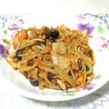 tennisnoah's cooksnap of when they made 簡単節約！豚こまと野菜ときのこの辛旨炒め.