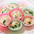 クック5BY9YQ☆'s cooksnap of when they made 離乳食 三種野菜とチーズの米粉蒸しパン.