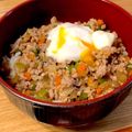 松竹桜's cooksnap of when they made 即席☆豚ひきと野菜のそぼろ丼☆.