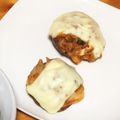 asakky's cooksnap of when they made トースターで簡単♪椎茸キムチチーズ♡.