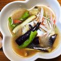 プリン・ピリミジン's cooksnap of when they made 茄子とタコの冷たいスープ韓国冷汁ネングッ.