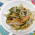 ジョンリークッカー's cooksnap of when they made 【簡単節約】もやし人参ピーマンのナムル♪.