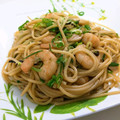 マダムカフェ♡'s cooksnap of when they made ネギどっさり♡海老の塩昆布パスタ.