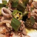 MOKUROU's cooksnap of when they made ポン酢だけ♪豚コマとオクラの炒めもの.