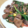 Sac’HiNa's cooksnap of when they made 鶏レバーとほうれん草♡鉄分炒め.