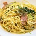 non1123's cooksnap of when they made ベーコンと水菜のペペロンチーノ.