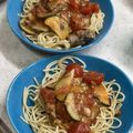 居眠り姫愛's cooksnap of when they made サバ缶とズッキーニのパスタ.